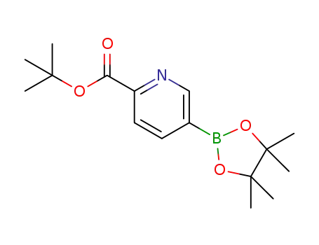 Molecular Structure of 1354356-24-3 (tert-Butyl 5-(4,4,5,5-tetramethyl-1,3,2-dioxaborolan-2-yl)picolinate)