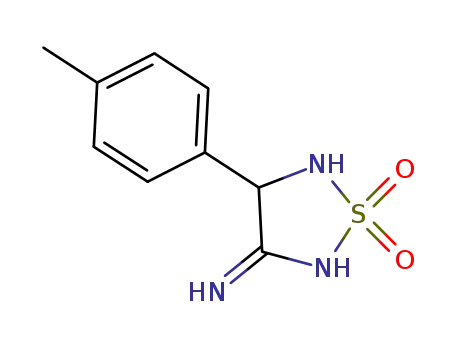 Molecular Structure of 141542-11-2 (1,2,5-Thiadiazol-3-amine, 4,5-dihydro-4-(4-methylphenyl)-, 1,1-dioxide)