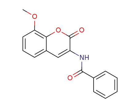 Molecular Structure of 7150-00-7 (N-(8-methoxy-2-oxo-2H-chromen-3-yl)benzamide)