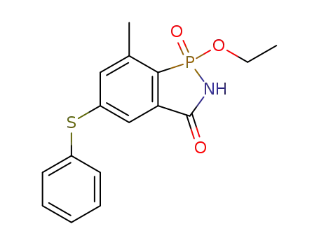 5-(phenyl)sulfanyl-7-methyl-1,2-dihydro-1-ethoxy-3H-2,1-benzazaphosphol-3-one 1-oxide