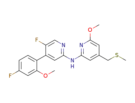 5-fluoro-4-(4-fluoro-2-methoxyphenyl)-N-{6-methoxy-4-[(methylsulfanyl)methyl]pyridin-2-yl}pyridin-2-amine