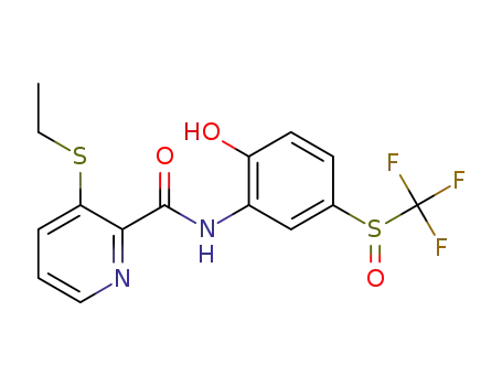 3-ethylsulfanyl-N-[2-hydroxy-5-(trifluoromethylsulfinyl)phenyl]picolinamide