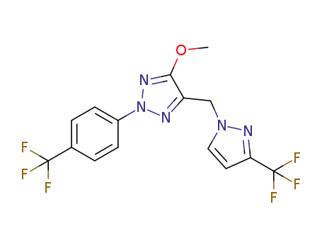 4-methoxy-2-[4-(trifluoromethyl)phenyl]-5-[[3-(trifluoromethyl)-1H-pyrazol-1-yl]methyl]-2H-1,2,3-triazole