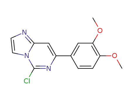 Molecular Structure of 371171-20-9 (5-chloro-7-(3,4-dimethoxyphenyl)imidazo[1,2-c]pyrimidine)