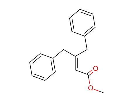 Molecular Structure of 157731-51-6 (4-Phenyl-3-(phenylmethyl)-2-butenoic acid methyl ester)