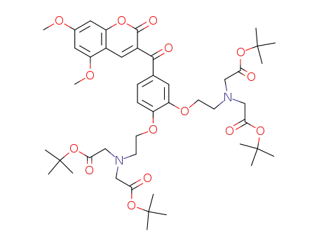({2-[2-[2-(bis-tert-butoxycarbonylmethyl-amino)-ethoxy]-5-(5,7-dimethoxy-2-oxo-2H-chromene-3-carbonyl)-phenoxy]-ethyl}-tert-butoxycarbonylmethyl-amino)-acetic acid tert-butyl ester