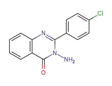 Molecular Structure of 63002-70-0 (3-amino-2-(4-chlorophenyl)-3,4-dihydroquinazolin-4-one)