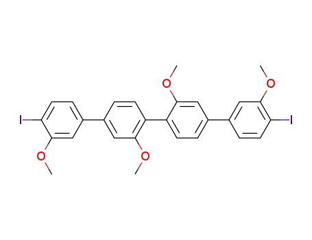 1<sup>4</sup>,4<sup>4</sup>-diiodo-1<sup>3</sup>,2<sup>3</sup>,3<sup>2</sup>,4<sup>3</sup>-tetramethoxy-p-quarterphenyl