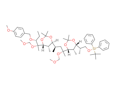 (2R,3S,4S,5R,6R,8R,9S,10S,11R,12R,13R)-3,5:9,11-bis(isopropylidenedioxy)-6,12-bis(methoxymethoxy)-1-tert-butyldiphenylsilyloxy-2,4,6,8,10,12-hexamethyl-13-(4-methoxybenzyloxy)pentadecane