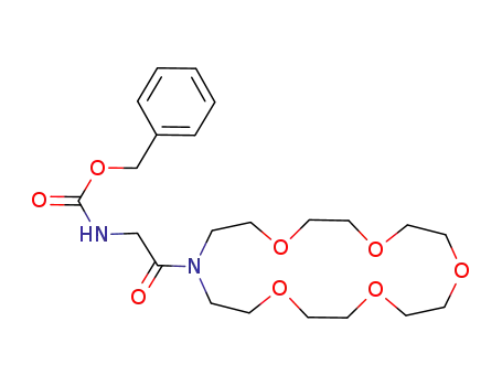 Molecular Structure of 132067-28-8 (Carbamic acid,
[2-oxo-2-(1,4,7,10,13-pentaoxa-16-azacyclooctadec-16-yl)ethyl]-,
phenylmethyl ester)