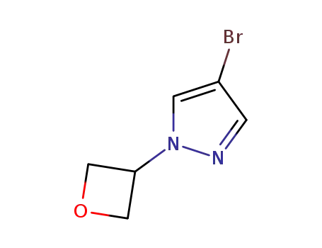 Molecular Structure of 1374657-02-9 (4-bromo-1-(oxetan-3-yl)-1H-pyrazole)