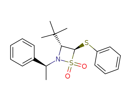(3R,4S)-3-tert-Butyl-2-((S)-1-phenyl-ethyl)-4-phenylsulfanyl-[1,2]thiazetidine 1,1-dioxide