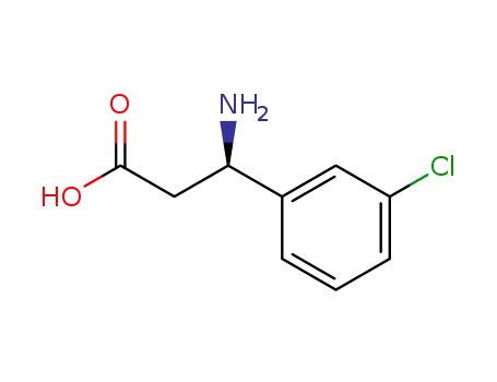 Molecular Structure of 262429-49-2 ((R)-3-AMINO-3-(3-CHLORO-PHENYL)-PROPIONIC ACID)