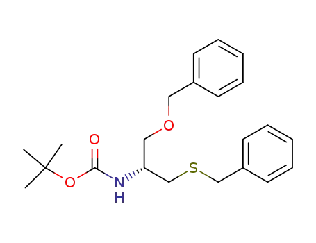 Molecular Structure of 273401-71-1 ((1-benzyloxymethyl-2-benzylsulfanyl-ethyl)-carbamic acid <i>tert</i>-butyl ester)