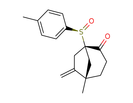 (-)-(1S,5S)-5-Methyl-6-methylene-1(R)-(p-tolylsulfinyl)bicyclo<3.2.1>octan-2-one