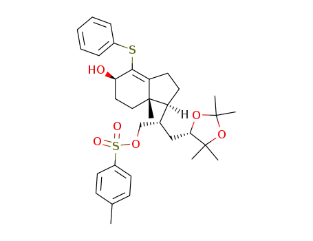 (1S,5R,7aS)-7a-methyl-4-phenylthio-1-{(1S)-2-[(4S)-2,2,5,5-tetramethyl-1,3-dioxolan-4-yl]-1-(tosyloxymethyl)ethyl}-2,3,5,6,7,7a-hexahydro-1H-inden-5-ol