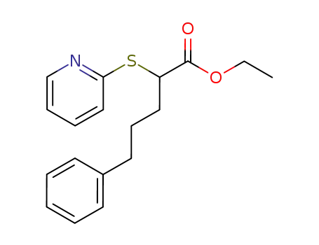 Molecular Structure of 145144-77-0 (ethyl 5-phenyl-2-(2'-thiopyridyl)pentanoate)