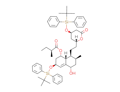 (S)-2-Methyl-butyric acid (1S,3S,5S,7S,8S,8aR)-3-(tert-butyl-diphenyl-silanyloxy)-8-{2-[(2R,4R)-4-(tert-butyl-diphenyl-silanyloxy)-6-oxo-tetrahydro-pyran-2-yl]-ethyl}-5-hydroxy-7-methyl-1,2,3,5,6,7,8,8a-octahydro-naphthalen-1-yl ester