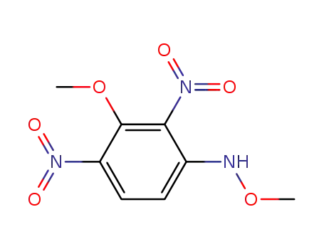 Molecular Structure of 88106-07-4 (Benzenamine, N,3-dimethoxy-2,4-dinitro-)