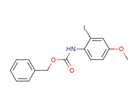 Molecular Structure of 212063-22-4 (Carbamic acid, (2-iodo-4-methoxyphenyl)-, phenylmethyl ester)