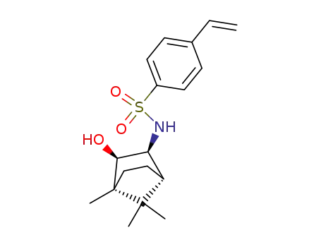 Molecular Structure of 193340-27-1 ((1R,2R,3S,4S)-3-(4-vinylbenzenesulfonyl)amino-1,7,7-trimethylbicyclo[2.2.1]heptan-2-ol)