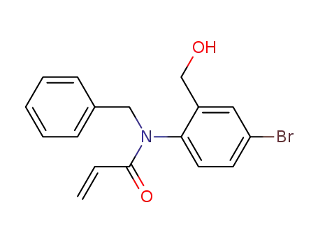 Molecular Structure of 911136-85-1 (N-benzyl-N-(4-bromo-2-hydroxymethylphenyl)acrylamide)