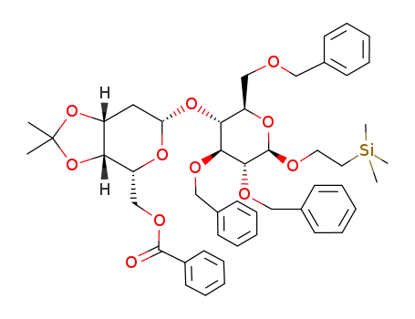 2-(Trimethylsilyl)ethyl 2,3,6-tri-O-benzyl-4-O-(6-O-benzoyl-2-deoxy-3,4-O-isopropylidene-β-D-lyxo-hexopyranosyl)-β-D-glucopyranoside