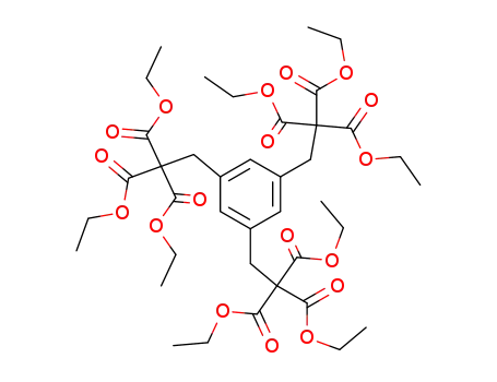 Molecular Structure of 99838-39-8 (3-[3,5-Bis-(2,2,2-tris-ethoxycarbonyl-ethyl)-phenyl]-2,2-bis-ethoxycarbonyl-propionic acid ethyl ester)