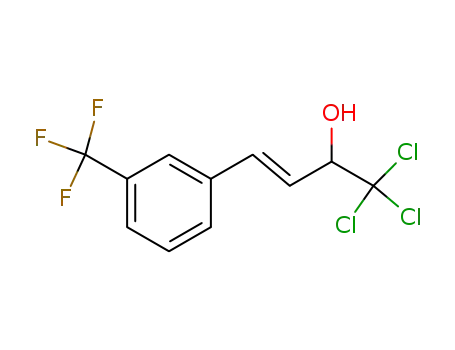 Molecular Structure of 351536-42-0 ((E)-1,1,1-Trichloro-4-(3-trifluoromethyl-phenyl)-but-3-en-2-ol)