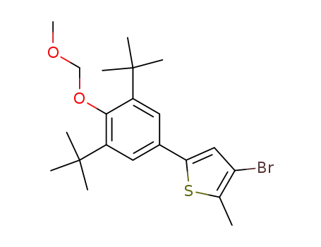 3-Bromo-5-(O-methoxymethyl-3',5'-di-tert-butyl-4'-hydroxyphenyl)-2-methylthiophene