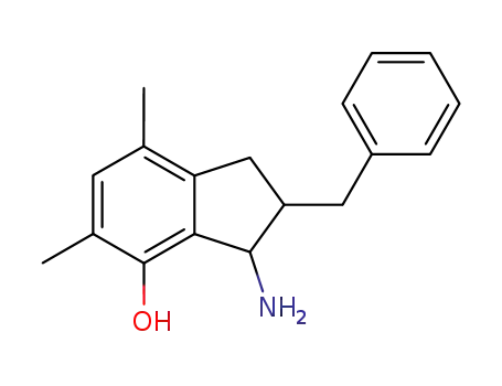 3-Amino-2-benzyl-5,7-dimethyl-indan-4-ol