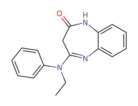 Molecular Structure of 62537-65-9 (2H-1,5-Benzodiazepin-2-one, 4-(ethylphenylamino)-1,3-dihydro-)