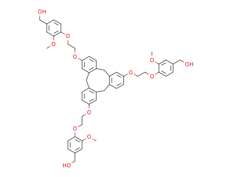 2,7,12-tris<2-(4-hydroxymethyl-2-methoxyphenoxy)ethoxy>-3,8,13-trimetoxy-10,15-dihydro-5H-tribenzo<a,d,g>cyclononene