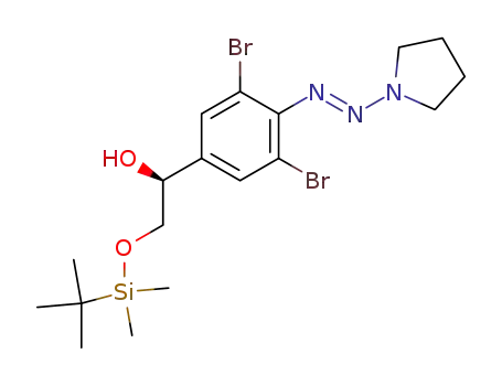 2-(<i>tert</i>-butyl-dimethyl-silanyloxy)-1-[3,5-dibromo-4-(pyrrolidin-1-ylazo)-phenyl]-ethanol