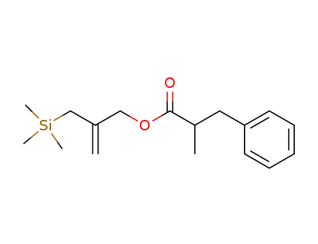 Benzenepropanoic acid, a-methyl-, 2-[(trimethylsilyl)methyl]-2-propenyl
ester