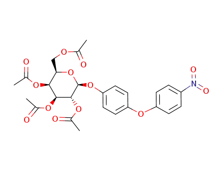 Acetic acid (2S,3R,4S,5S,6R)-4,5-diacetoxy-6-acetoxymethyl-2-[4-(4-nitro-phenoxy)-phenoxy]-tetrahydro-pyran-3-yl ester