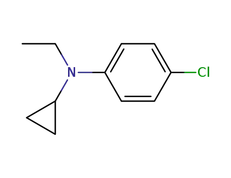 Molecular Structure of 257946-77-3 (Benzenamine, 4-chloro-N-cyclopropyl-N-ethyl-)