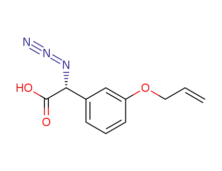 Molecular Structure of 185112-19-0 (Benzeneacetic acid, a-azido-3-(2-propenyloxy)-, (R)-)