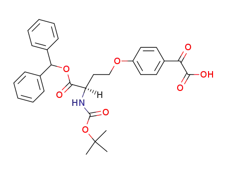 <p-<(R)-3-(1-t-butoxyformamido)-3-<(diphenylmethoxy)carbonyl>-propoxy>phenyl>glyoxylic acid