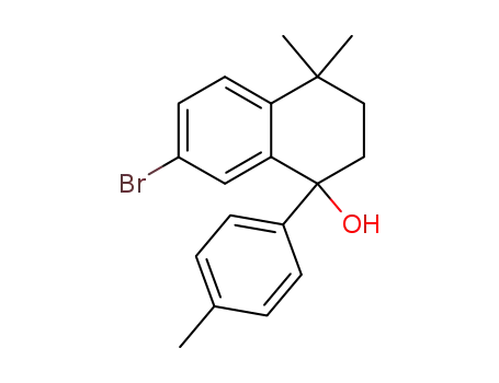 Molecular Structure of 188889-04-5 (1-Naphthalenol,
7-bromo-1,2,3,4-tetrahydro-4,4-dimethyl-1-(4-methylphenyl)-)