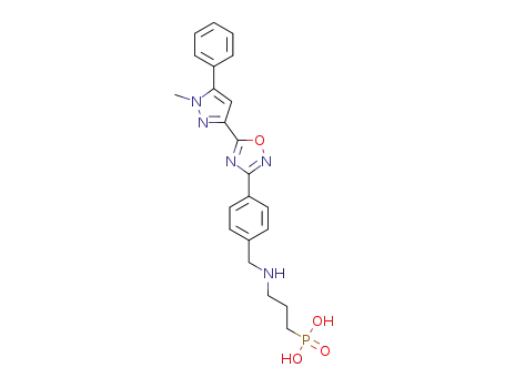 [3-({4-[5-(1-methyl-5-phenyl-1H-pyrazol-3-yl)-1,2,4-oxadiazol-3-yl]benzyl}amino)propyl]phosphonic acid