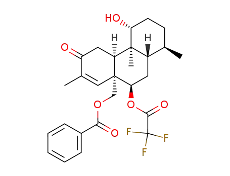 8β-((benzoyloxy)methyl)-1β-hydroxy-13-methyl-7α-(trifluoroacetoxy)-19-nor-9β-podocarp-13-en-12-one
