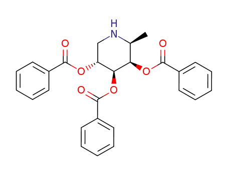 Molecular Structure of 116265-50-0 (2,3,4-Tri-O-benzoyl-1,5-didesoxy-1,5-imino-L-fucit)