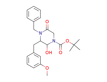 1-benzyl-4-tert-butoxycarbonyl-5-hydroxy-6-(3-methoxybenzyl)piperazin-2-one