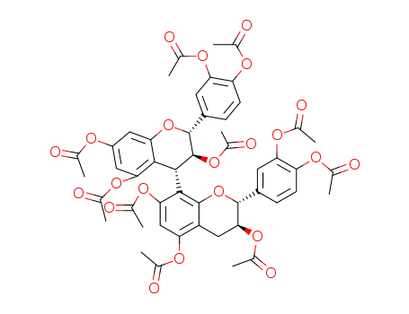 [4,8]-2,3-trans-3,4-trans:2,3-trans-deca-O-acetyl-bi-(+)-catechin
