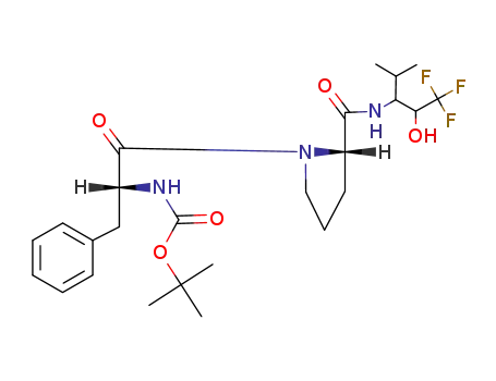 N-<(1,1-dimethylethoxy)carbonyl>-D-phenylalanyl-N-<3,3,3-trifluoro-2-hydroxy-1-(1-methylethyl)propyl>-L-prolinamide
