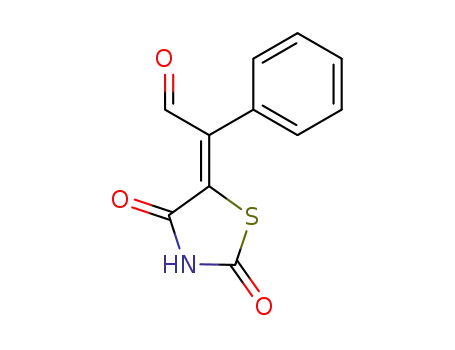 Molecular Structure of 149912-72-1 (Benzeneacetaldehyde, a-(2,4-dioxo-5-thiazolidinylidene)-, (E)-)