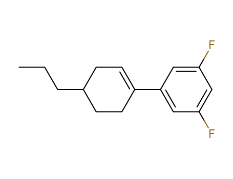 Molecular Structure of 148151-00-2 (1,3-difluoro-5-(4-propylcyclohex-1-en-1-yl)benzene)