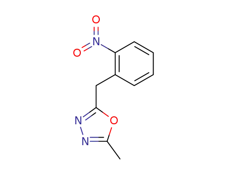 Molecular Structure of 88499-53-0 (1,3,4-Oxadiazole, 2-methyl-5-[(2-nitrophenyl)methyl]-)