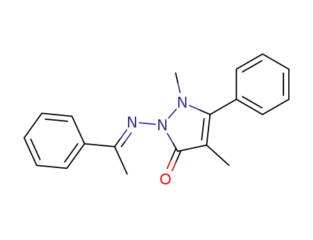 3H-Pyrazol-3-one,
1,2-dihydro-1,4-dimethyl-5-phenyl-2-[(1-phenylethylidene)amino]-